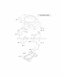 Blower HousingShrouds Diagram and Parts List for 463707-0143-E2  Briggs and Stratton Engine